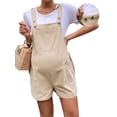 thumbnail image 3 of Women's Maternity Overall Shorts Strap Short Romper Jumpsuit with Pockets, 3 of 6
