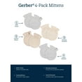 thumbnail image 6 of Gerber Baby Neutral 4-Pack Mittens, 0-6 Months, 6 of 7