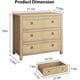 thumbnail image 2 of Freestanding natural rattan 3-cajón cómoda con anti-tip design - extra deep cajones para dormitorio, nursery o sala de estar, robot vacuum-friendly y child-safe muebles, 2 of 7