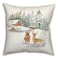 thumbnail image 2 of Creative Products Winter Watercolor Deer 16 x 16 Spun Poly Pillow, 2 of 3