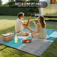 thumbnail image 5 of Outdoor Rug 4x6 ft Teal Blue Oil Painting Waterproof Outdoor Patio Rug Mat Non Slip Outside Area Rugs Carpet for RV,Camping,Porch,Deck,Pool,Balcony,Backyard, Abstract Graffiti Art, 5 of 9