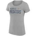 thumbnail image 2 of Women's G-III 4Her by Carl Banks Heather Gray Nashville Predators Super-Slim Fit Lightweight Dot Print Team T-Shirt, 2 of 3