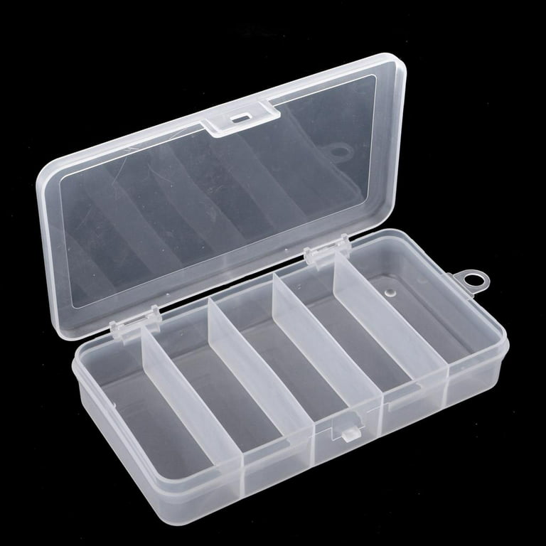 Clear Fishing Tackle Box, Lure Hooks Swivels Accessaries Storage