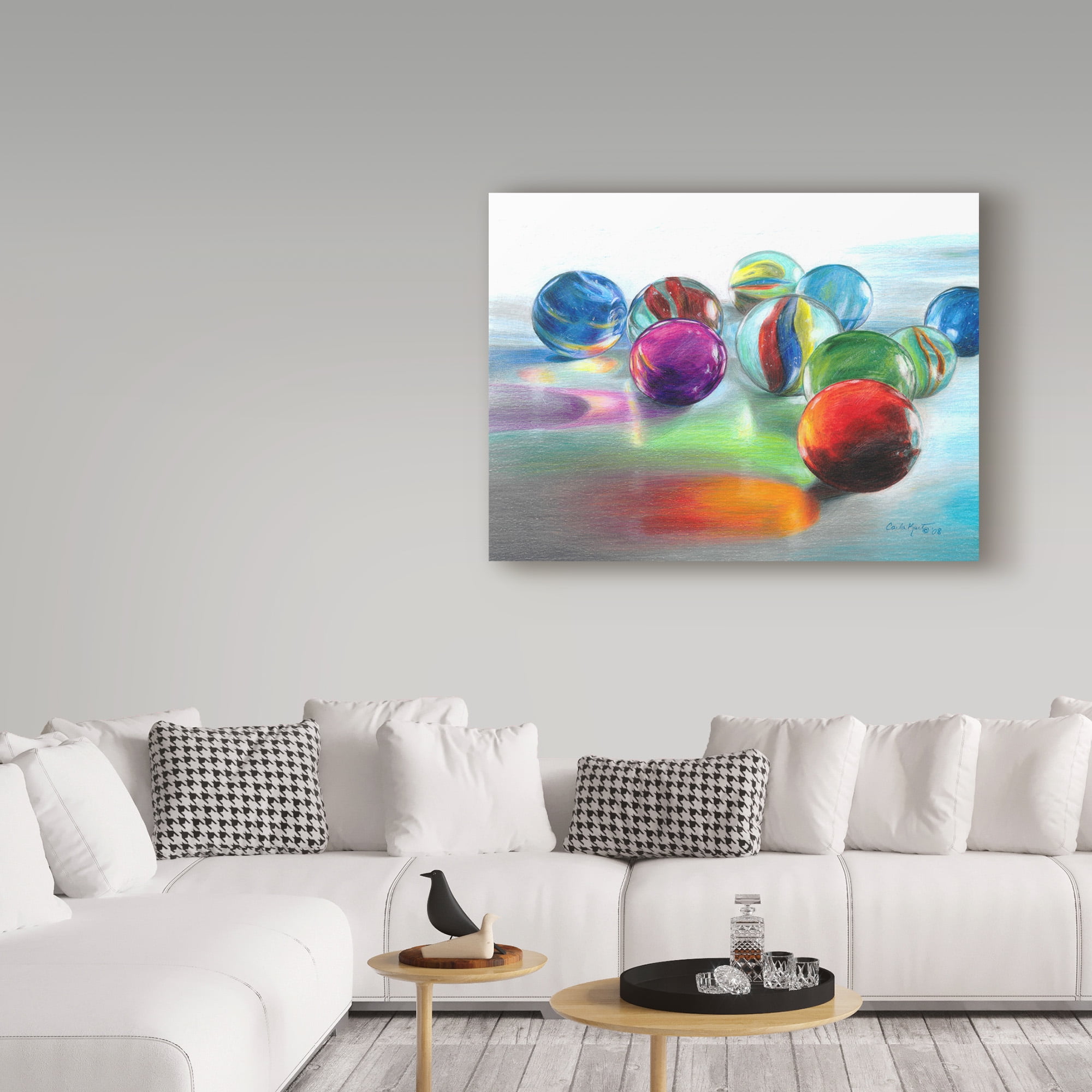 Trademark Fine Art 'Red Marble' Canvas Art by Carla Kurt
