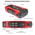 thumbnail image 3 of Airkoul 99800mAh Portable 800A Peak Current, Car Jump Starter, Black and Red, 3 of 7