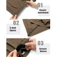 thumbnail image 4 of UTOURS Unisex Tear Away Shorts 3-inch Knee Hip Replacement Recovery Post Surgery Cotton Shorts Loose Fit Without Pocket, 4 of 6