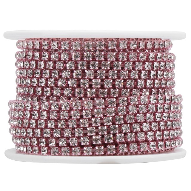 Cadena de diamantes con garra decorativa, cadena de diamantes de imitación, cadena de garra de vidrio fina DIY, ajuste de cadena de cierre, Ultra sensible Jadeshay A