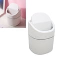 thumbnail image 2 of M Buder Desktop Garbage Can Button Flip Cover Reduce Odor Trash Debris Collector Can 2L Capacity Mini Bin 5.5 inches / 14 cm, 2 of 9
