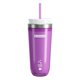 thumbnail image 1 of ZOKU Instant Iced Coffee Maker, Reusable Beverage Chiller Cools Hot Beverages in Minutes Without Dilution, Portable 11-ounce Tumbler With Spill-resistant Lid and Straw, Purple, 1 of 5