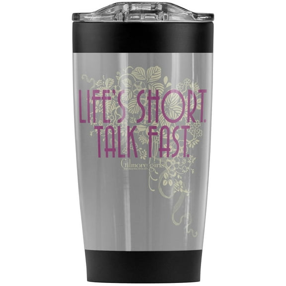 Gilmore Girls Life'S Short Stainless Steel Tumbler 20 oz Coffee Travel Mug/Cup, Vacuum Insulated & Double Wall with Leakproof Sliding Lid | Great for Hot Drinks and Cold Beverages
