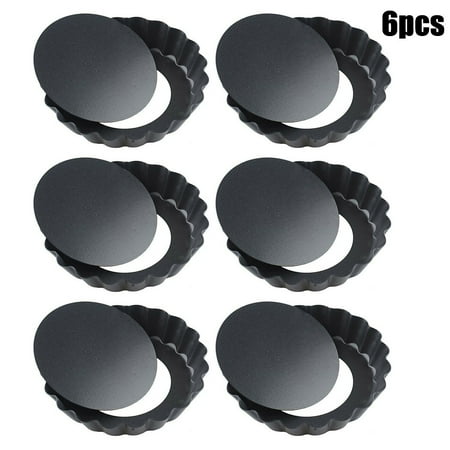 

Non Stick 4 Inch Quiche Pans Removable Bottom Mini Tart Pans Set Tart Tins Cases