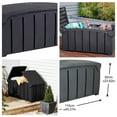 thumbnail image 5 of Outdoor Storage Organization Bin, Patio Deck Box with Dual Door Lid for Garden, Pool, & Furniture Accessories, 5 of 5