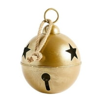 Christmas Hanging Bells Metal Ornaments,Rust Resistant Door Wall Tree Decorations,Elegant Festive Holiday Mantel Window Party Display Decor for Indoor Outdoor Xmas Celebration Centerpiece Home-8inch