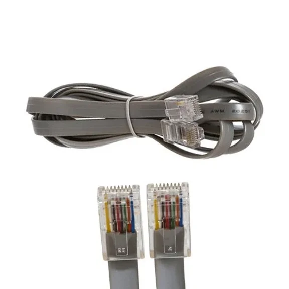 7Ft Rj45 8P8C Telephone Phone Fax Extension Line Cord Cable Straight For Data