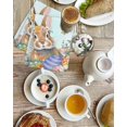 thumbnail image 4 of Easter Bunny Kitchen Dish Towels for Drying Dishes Set of 2, Colorful Easter Eggs Eucalyptus Teal Ombre Waffle Weave Microfiber Hand Tea Bathroom Towels Quick Dry & Absorbent Towel 15.7x23.6, 4 of 7