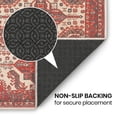 thumbnail image 5 of GLN Rugs Sparta - Indoor, Machine Washable Area Rug 9'x12' Turkish Red/Black Home Carpet, 5 of 8