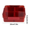 thumbnail image 2 of Outdoor Storage Box Plastic Divided Serving Tray with Lids Snack Fruit Trayfood Storage Lunch Storage Box Vegetarian Candy Snack Party Appetizers Tray Small Lunch Box,Lunch Box Containers, 2 of 6