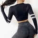 thumbnail image 5 of Cloud Hide-Camiseta de Yoga para mujer, Top deportivo Sexy para gimnasio, Top corto sin mangas para correr, Blusa de manga larga, ropa deportiva de entrenamiento para invierno, 5 of 5