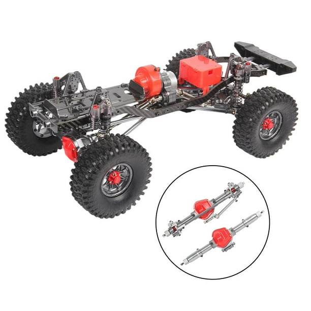 de Accesorios para SCX10 4X4 1:10 RC Car - Conjunto trasero Juego trasero Hugo eje del eje trasero delantero