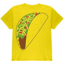 Halloween Taco Food Costume Youth T Shirt Yellow YXL