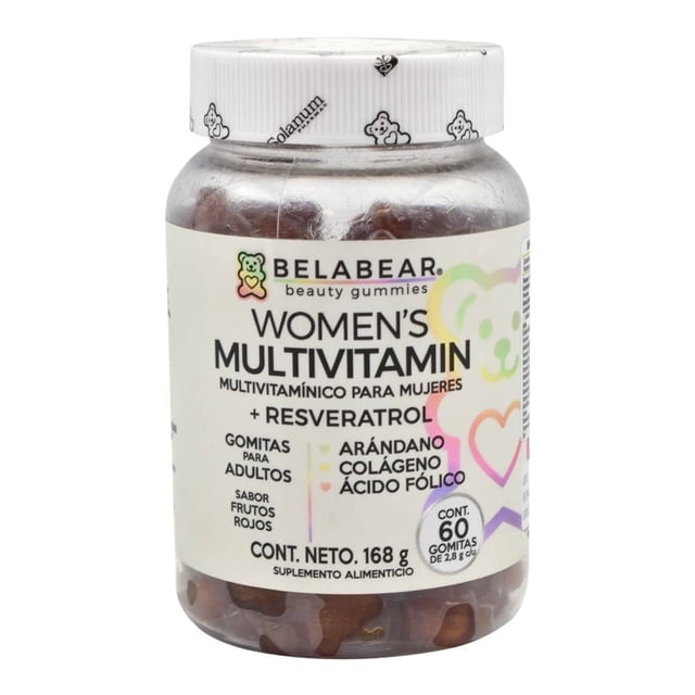 Suplemento alimenticio Belabear multivitamínico para mujeres 60 gomitas 168 g