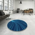 thumbnail image 4 of Ahgly Company Machine Washable Indoor Rectangle Transitional Blue Area Rugs, 7' x 10', 4 of 7
