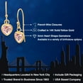 thumbnail image 2 of Gem Stone King 14K Yellow Gold Morganite Peach Zirconia Earrings for Women | 0.88 Cttw | Gemstone Birthstone | Heart Shape 5MM, 2 of 6