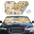 thumbnail image 2 of Balery Groovy Floral Print Car Windshield Sun Shade,Windshield Sunshade for Car Pickup Truck SUV Accessories-Small, 2 of 7