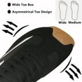 thumbnail image 3 of Gexuosn Women Classic Retro Wide Sneakers Casual Tennis Shoe Barefoot Walking Anti Slip Trainers, 7.5 Wide, Black, 3 of 7