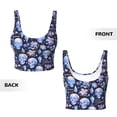 thumbnail image 5 of Lsque crystal cool Skull flower Printed Women'S Sports Bra, Compression, Moisture Wicking, High-Impact Sports Bra For Women,Supportive sports bra-Medium, 5 of 9
