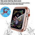 thumbnail image 5 of Alinsea Protecteur d'Écran pour Apple Watch 44mm Verre Trempé [2 Pack] [Couverture Complète] Bumper Cas Dur [avec Protecteur d'Écran Intégré] Couverture de Protection Globale pour iwatch 44mm Série 4/5-Rose Or, 5 of 5