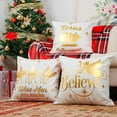 thumbnail image 6 of Christmas Pillow Covers 20x20 Inch Set of 4 Glitter Nativity Religious Pillow Case White Christmas Xmas Winter Home Decor Living Room House Decorative Cushion Case for Sofa Couch, 6 of 6