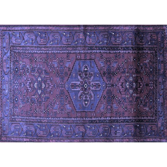 Ahgly Company Indoor Rectangle Persian Blue Traditional Area Rugs, 2' x 5'