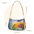 thumbnail image 3 of FORMRS Womens Shoulder Bag with Chain Strap Clutch Purse Cute Tote Handbag, Colorful Landscape, 3 of 7