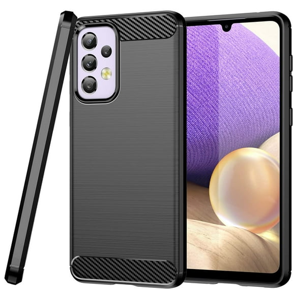 CoverON For Samsung Galaxy A33 5G Phone Case, Slim Lightweight Flexible TPU Minimal Cover Carbon Fiber, Black
