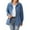 Blue, variant on Womens Corduroy Shirt Jacket Lapel Collar Long Sleeve Button Front Casual Outerwear
