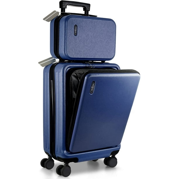 STARRY Carry On Luggage 22x14x9 Airline Approved, Navy Durable Hard