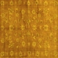 thumbnail image 1 of Ahgly Company Machine Washable Indoor Square Abstract Yellow Contemporary Area Rugs, 7' Square, 1 of 4