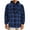 Dark Blue-C, variant on Quilted Lined Flannel Shirt Jacket for Men Hooded Button Down Pocket Long Sleeve Shirt Patchwork Flannel Shirt for Men 3XL Green