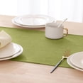 thumbnail image 4 of decorUhome Linen Table Runner, Washable Kitchen Dining Table Decoration for Home Party Decor, Green, 13 x 90 inch, 4 of 8