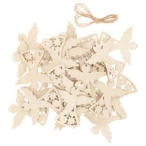 PAMINGONO 30Pcs Mini Holiday Wood Cutouts for Crafts Cute Design Christmas Decorations