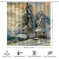 thumbnail image 2 of Winter Theme Shower Curtain Sets with Rugs 4pcs Lakeside Snow Scene Bathroom Decor Set Waterproof Shower Curtain Non-Slip Rugs Toilet Rugs Bath Mats Bathroom Curtains Shower Set 71 x 71 Inch, 2 of 5