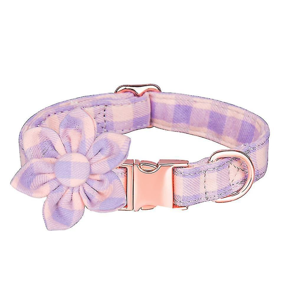 Girl dog collar with flower clearance