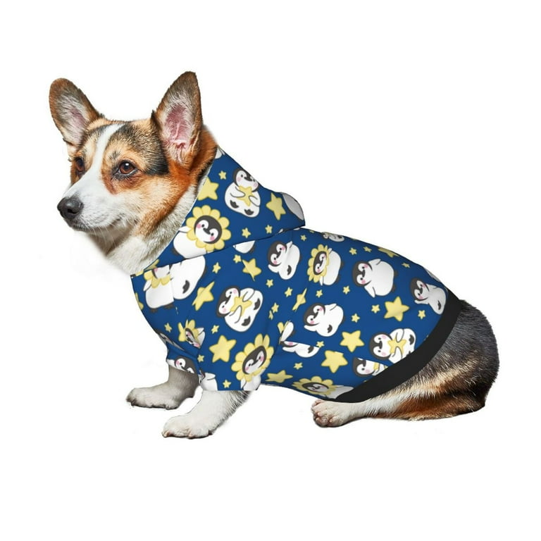 Gaeub Star Penguin Dog Hoodie Sweatshirts Warm Dog Clothes for