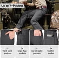 thumbnail image 3 of Pantalones cargo FREE SOLDIER resistentes al agua para hombre, color gris, 34 W/32 L, 3 of 7