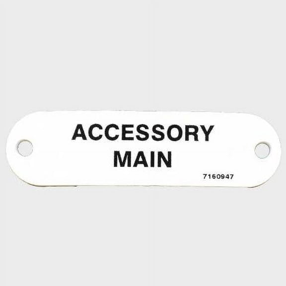 Carver Boat Accessory Main Label 7160947 | 2 3/4 Inch White Plastic