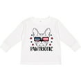thumbnail image 3 of Inktastic Pawtriotic with French Bulldog  in American Flag Sunglasses Boys or Girls Long Sleeve Toddler T-Shirt, 3 of 5