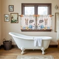 thumbnail image 4 of Happy Easter Tier Curtains 24 Inch Length, Spring Watercolor Bunny Eggs Flowers Cafe Short Curtains for Bathroom Over Sink, Small Kitchen Curtain Light Filtering Tiered Drapes 2 Panels 27.5"Wx24"L, 4 of 8