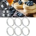 thumbnail image 4 of English Muffin Rings, Stainless Steel Crumpet Rings Double Volume Design For Hamburger For Cake 10cm / 3.9in, 4 of 8