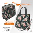 thumbnail image 3 of Pioneer Flower Floral Print Pattern Insulated Lunch Bag for Women & Adults,Large Portable Soft Cooler Lunch Bag,Thermal Food Storage Tote with Pearl Cotton,8.66L,8.75x5.75x9.5 Inch, 3 of 6
